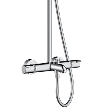 HANSGROHE CROMETTA E SHOWERPIPE 240 vanová termostatická baterie, s horní a ruční sprchou se 2 proudy, chrom 27298000 Obrázek - fotka