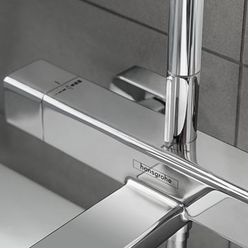 HANSGROHE CROMA E SHOWERPIPE 280 vanová termostatická baterie, s horní a ruční sprchou se 3 proudy, chrom 27687000 Obrázek - fotka