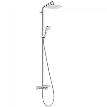HANSGROHE CROMA E SHOWERPIPE 280 vanová termostatická baterie, s horní a ruční sprchou se 3 proudy, chrom