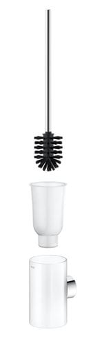 KEUCO REVA WC štětka, nástěnná, sklo, chrom 12864019000 Obrázek - fotka