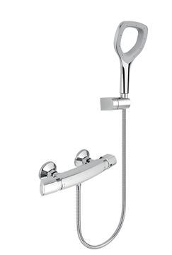 NOVASERVIS METALIA ECO+ sprchový set s termostatickou baterií, ruční sprcha, hadice, držák, chrom
