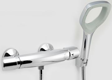 NOVASERVIS METALIA ECO+ sprchový set s termostatickou baterií, ruční sprcha, hadice, držák, chrom 57961,0E Obrázek - fotka