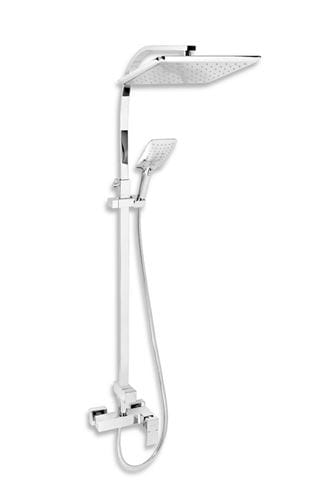 NOVASERVIS NOBLESS EDGE sprchový set s baterií, horní sprcha, ruční sprcha se 3 proudy, teleskopická tyč, hadice, chrom SET069/36,0 Obrázek - Hlavní obrázek