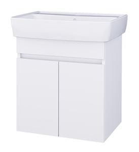 CONCEPT 50 skříňka pod umyvadlo 52x39,2x55 cm, 2 dvířka, lesklá bílá