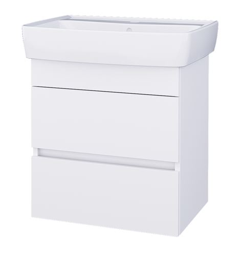 CONCEPT 50 skříňka pod umyvadlo 52x39,2x55 cm, 2 zásuvky, lesklá bílá 808761 Obrázek - Hlavní obrázek