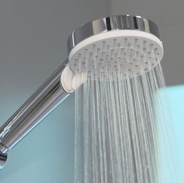 HANSGROHE CROMETTA VARIO sprchový set s termostatickou baterií, ruční sprcha se 2 proudy, tyč, hadice, bílá/chrom 27812400 Obrázek - fotka