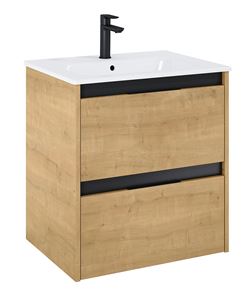 ROCA ALPINE skříňka pod umyvadlo 58,5x59x45,2 cm, 2 zásuvky, světlý dub