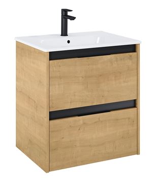 ROCA ALPINE skříňka pod umyvadlo 58,5x59x45,2 cm, 2 zásuvky, světlý dub