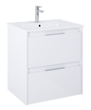 ROCA ALPINE skříňka pod umyvadlo 58,5x59x45,2 cm, 2 zásuvky, lesklá bílá