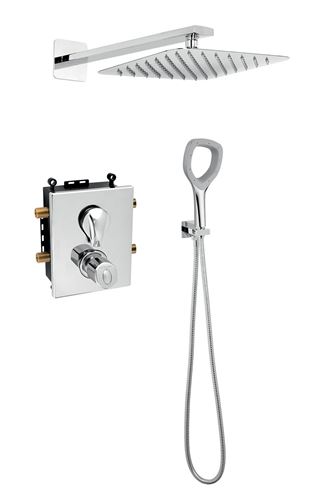 NOVASERVIS METALIA ECO+ sprchový set s termostatickou podomítkovou baterií, horní sprcha, ruční sprcha, hadice, držák, chrom SADAECO52RT Obrázek - Hlavní obrázek