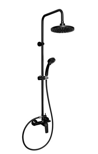 NOVASERVIS NOBLESS TINA sprchový set s baterií, horní sprcha, ruční sprcha se 3 proudy, tyč, hadice, matná černá SET042/38,5 Obrázek - Hlavní obrázek