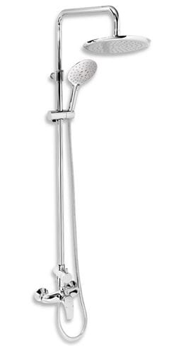 NOVASERVIS sprchový set s baterií, horní sprcha, ruční sprcha se 3 proudy, teleskopická tyč, hadice, chrom SET068/57,0 Obrázek - Hlavní obrázek