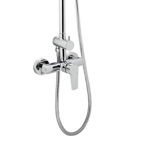 NOVASERVIS METALIA 58 sprchový set s baterií, horní sprcha, ruční sprcha se 3 proudy, teleskopická tyč, hadice, Eco, chrom SET071/58,0 Obrázek - fotka