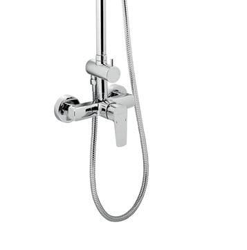 NOVASERVIS METALIA 58 sprchový set s baterií, horní sprcha, ruční sprcha se 3 proudy, teleskopická tyč, hadice, Eco, chrom SET071/58,0 Obrázek - fotka