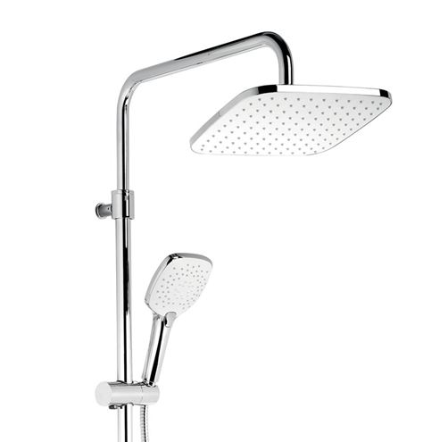 NOVASERVIS METALIA 58 sprchový set s baterií, horní sprcha, ruční sprcha se 3 proudy, teleskopická tyč, hadice, Eco, chrom SET071/58,0 Obrázek - fotka