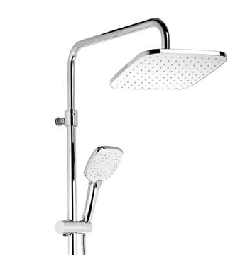 NOVASERVIS METALIA 58 sprchový set s baterií, horní sprcha, ruční sprcha se 3 proudy, teleskopická tyč, hadice, Eco, chrom SET071/58,0 Obrázek - fotka