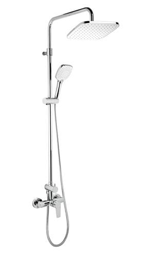 NOVASERVIS METALIA 58 sprchový set s baterií, horní sprcha, ruční sprcha se 3 proudy, teleskopická tyč, hadice, Eco, chrom SET071/58,0 Obrázek - Hlavní obrázek