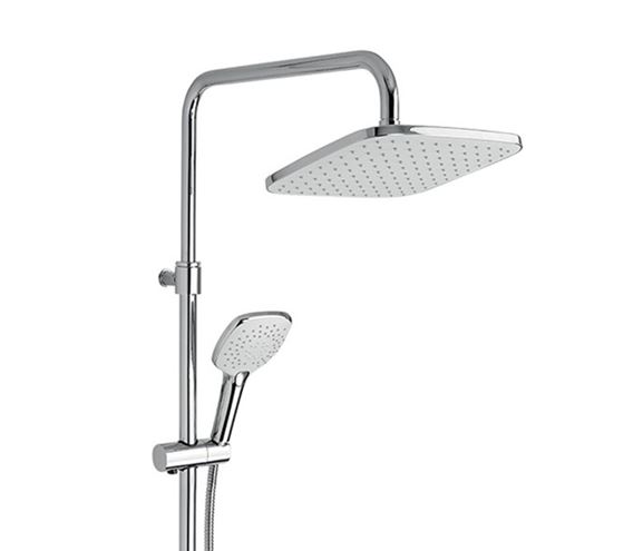 NOVASERVIS METALIA 58 sprchový set s termostatickou baterií, horní sprcha, ruční sprcha se 3 proudy, teleskopická tyč, hadice, Eco, chrom SET071/TER,0 Obrázek - fotka