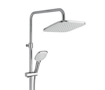 NOVASERVIS METALIA 58 sprchový set s termostatickou baterií, horní sprcha, ruční sprcha se 3 proudy, teleskopická tyč, hadice, Eco, chrom SET071/TER,0 Obrázek - fotka