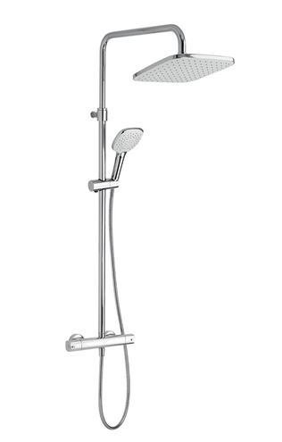 NOVASERVIS METALIA 58 sprchový set s termostatickou baterií, horní sprcha, ruční sprcha se 3 proudy, teleskopická tyč, hadice, Eco, chrom SET071/TER,0 Obrázek - Hlavní obrázek