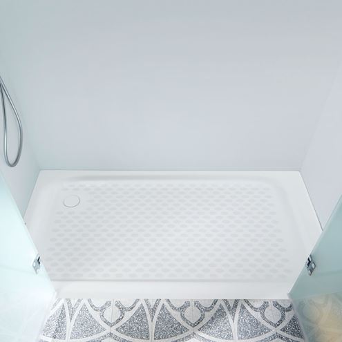 KALDEWEI SUPERPLAN 389-1 sprchová vanička 80x120 cm, smaltovaná ocel, bez nosiče, Perl Effekt, celoplošný Antislip 447330023001 Obrázek - fotka