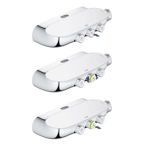 GROHE RAINSHOWER SMARTCONTROL DUO 360 sprchový set s termostatickou baterií, horní sprcha, ruční sprcha se 2 proudy, tyč, hadice, chrom 26250000 Obrázek - fotka