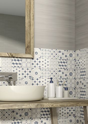 MARAZZI PAINT dekor 20x50 cm, mat, bianco/grigio/blu MMTU Obrázek - fotka