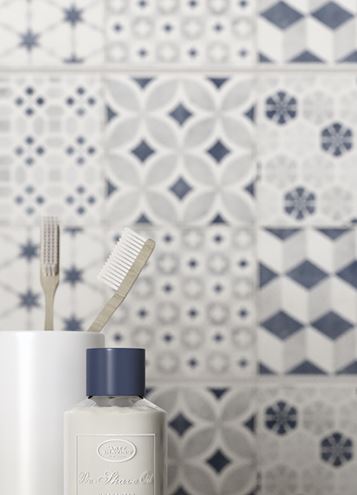 MARAZZI PAINT dekor 20x50 cm, mat, bianco/grigio/blu MMTU Obrázek - fotka