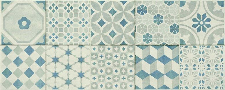 MARAZZI PAINT dekor 20x50 cm, mat, bianco/grigio/blu MMTU Obrázek - Hlavní obrázek