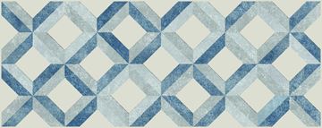 MARAZZI PAINT dekor 20x50 cm, mat, bianco/grigio/blu