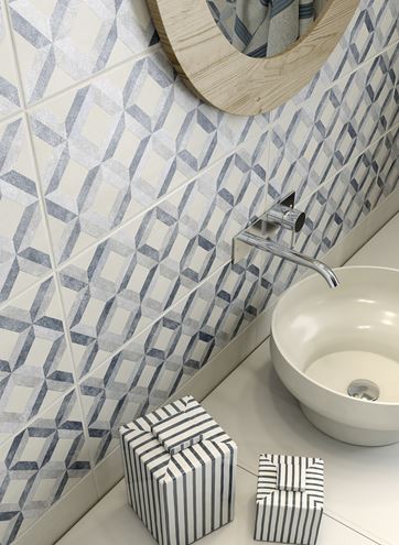 MARAZZI PAINT dekor 20x50 cm, mat, bianco/grigio/blu MMTW Obrázek - fotka