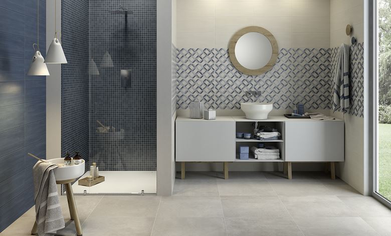 MARAZZI PAINT dekor 20x50 cm, mat, bianco/grigio/blu MMTW Obrázek - fotka