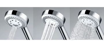 KLUDI LOGO sprchový set s termostatickou baterií, horní sprcha, ruční sprcha se 3 proudy, teleskopická tyč, hadice, chrom 6809205-00 Obrázek - fotka