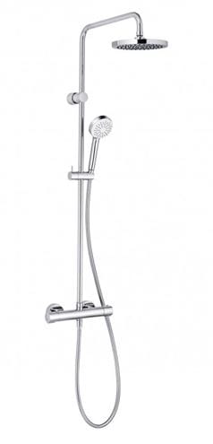 KLUDI LOGO sprchový set s termostatickou baterií, horní sprcha, ruční sprcha se 3 proudy, tyč, hadice, chrom 6809405-00 Obrázek - Hlavní obrázek