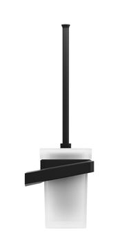 RAVAK 10° BLACK TD 410.20 WC štětka, nástěnná, sklo, černá X07P566 Obrázek - fotka