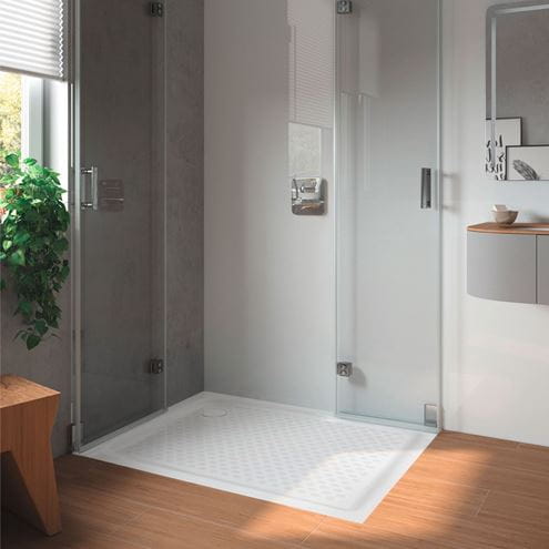 KALDEWEI SUPERPLAN 404-2 sprchová vanička 90x100 cm, smaltovaná ocel, s nosičem, celoplošný Antislip 430435040001 Obrázek - fotka
