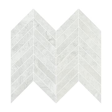 REFIN RIVER mozaika 26x32,5 cm, chevron, lesk, white