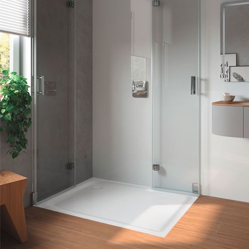 KALDEWEI SUPERPLAN 407-2 sprchová vanička 100x120 cm, smaltovaná ocel, s nosičem, Perl Effekt, Antislip 430735003001 Obrázek - fotka