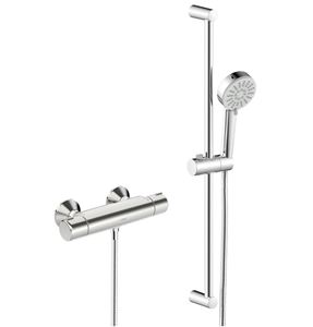 HANSA BASIC sprchový set s termostatickou baterií, ruční sprcha se 3 proudy, tyč, hadice, chrom