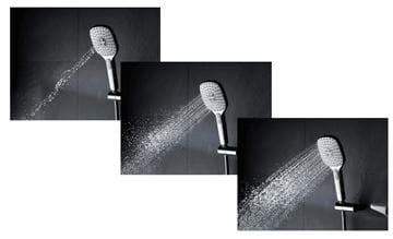 HANSA EMOTION sprchový set s termostatickou baterií, horní sprcha, ruční sprcha se 3 proudy, tyč, hadice, držák, Wellfit, chrom/antracit 5865017284 Obrázek - fotka