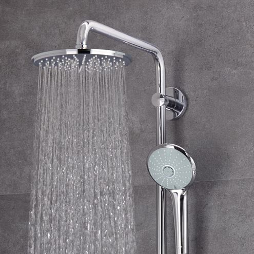 GROHE EUPHORIA SYSTEM 310 sprchový set s termostatickou baterií, horní sprcha, ruční sprcha se 3 proudy, tyč, hadice, chrom 26723000 Obrázek - fotka