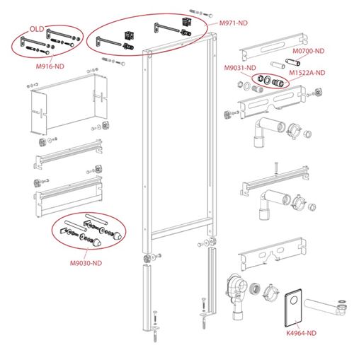ALCA montážní rám pro umyvadlo 112 cm A104/1120 Obrázek - fotka