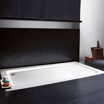 KALDEWEI SUPERPLAN XXL 412-2 sprchová vanička 100x140 cm, smaltovaná ocel, s nosičem, Perl Effekt 431248043001 Obrázek - fotka