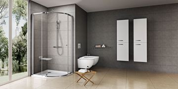 RAVAK PIVOT PSKK3 90 sprchový kout 90x90 cm, R500, pivotové dveře, chrom lesk/sklo transparent 37677C00Z1 Obrázek - fotka