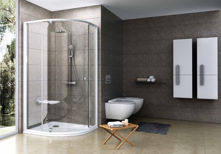 RAVAK PIVOT PSKK3 80 sprchový kout 80x80 cm, R500, pivotové dveře, bílá/chrom/sklo transparent 37644100Z1 Obrázek - fotka