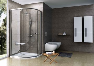 RAVAK PIVOT PSKK3 90 sprchový kout 90x90 cm, R500, pivotové dveře, satin/sklo transparent 37677U00Z1 Obrázek - fotka