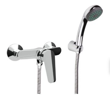 RAF POLAR LIFE sprchový set s baterií, ruční sprcha, hadice, držák, chrom