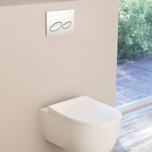 GEBERIT KAPPA 20 ovládací tlačítko pro dvě splachování, plast, bílá 115.228.11.1 Obrázek - fotka