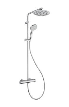 CONCEPT 200 sprchový set s termostatickou baterií, horní sprcha, ruční sprcha se 3 proudy, tyč, hadice, chrom