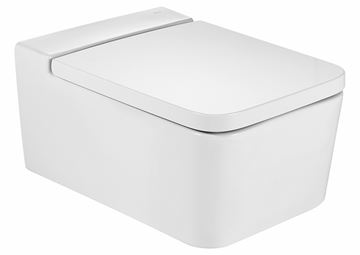 ROCA INSPIRA SQUARE WC sedátko, SoftClose, bílá A80153200B Obrázek - fotka